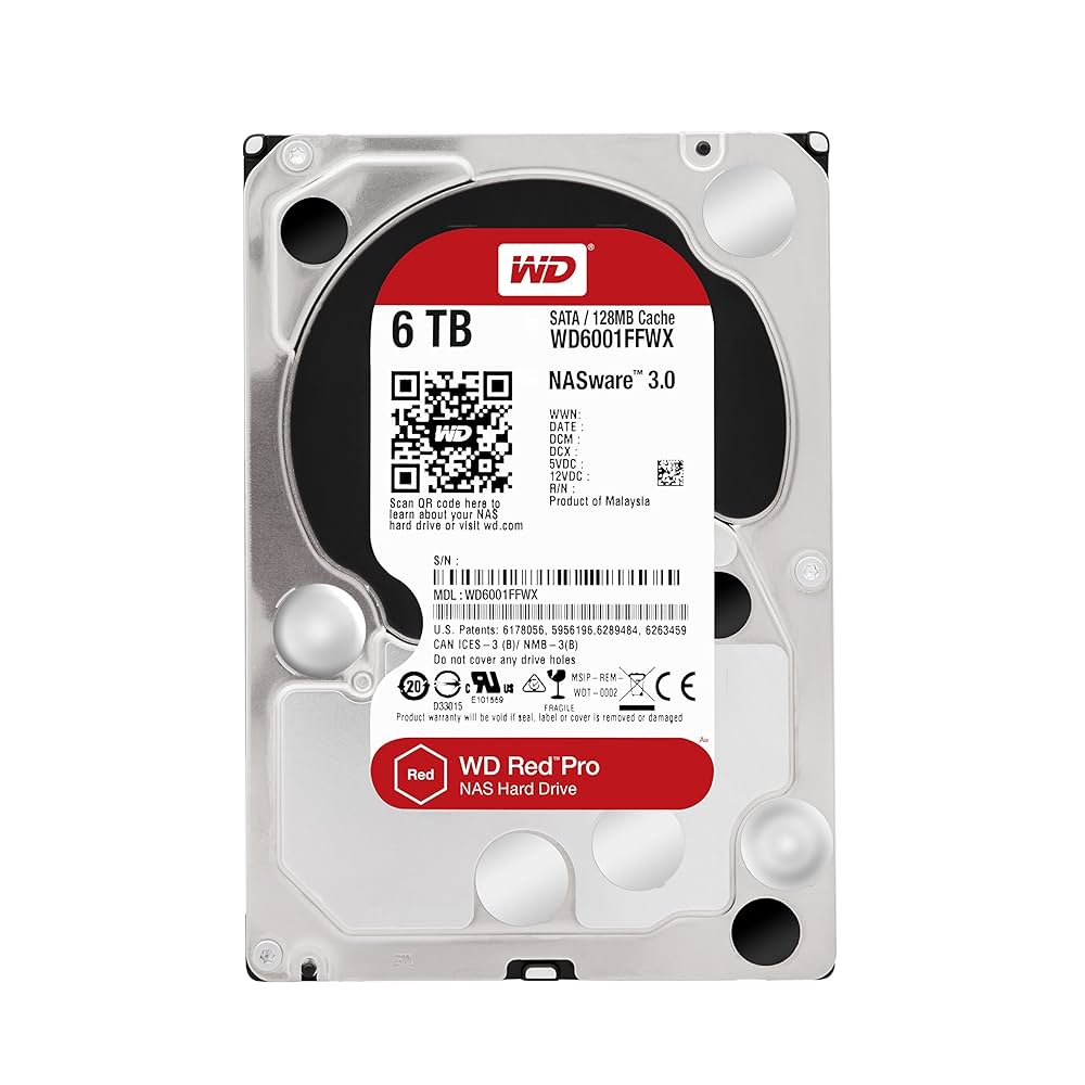 新品 6TB WD6001FFWX HDD SATA WD Red Pro WD Red Pro 6TB interne Festplatte SATA 6Gb/s 128MB interner